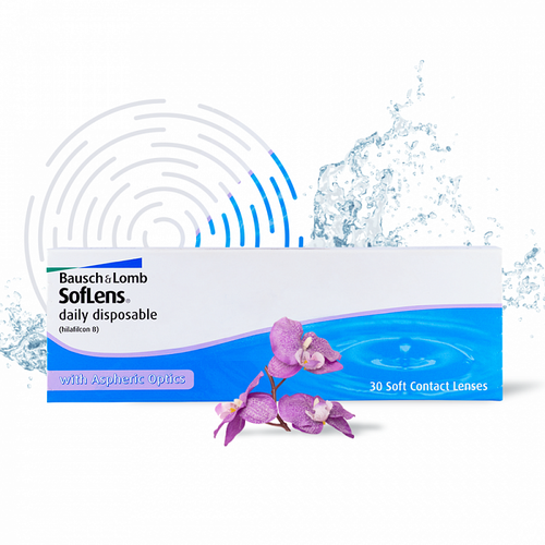 ���� ���������� ����� Bausch & Lomb Soflens Daily Disposable, 30 ��., R 8,6, D -5,25, ������ �� 1099 ���