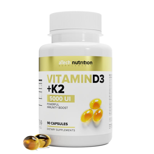 ���� ������� �3 + �2 5000 �� / VITAMIN D3+�2 5000 �� 700 �� aTech nutrition 90 ������, ������ �� 647 ���