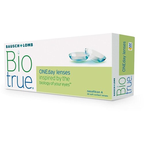 ���� ���������� ����� Bausch & Lomb Biotrue ONEday, 30 ��., R 8,6, D -3, 1 ��., ������ �� 1232 ���
