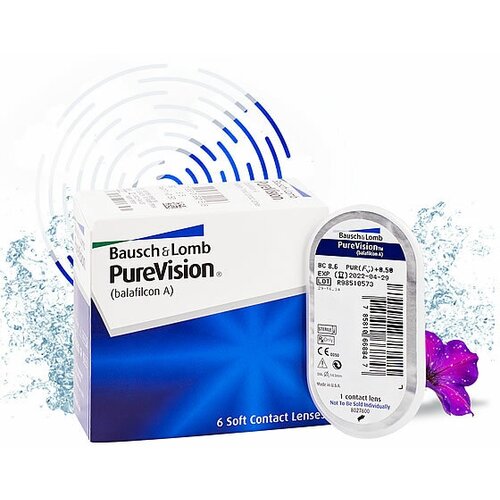 ���� ���������� ����� Bausch & Lomb PureVision, 6 ��., R 8,3, D -1, ������ �� 2490 ���