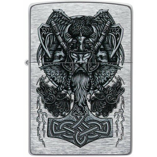     ZIPPO Classic 49777 Viking Design   Brushed Chrome - ,   7564 