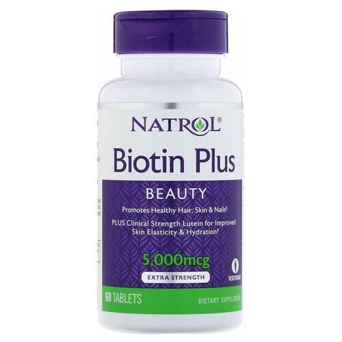 ���� �������� Natrol Biotin Plus, 80 �, 5000 ���, 60 ��., ������ �� 2199 ���