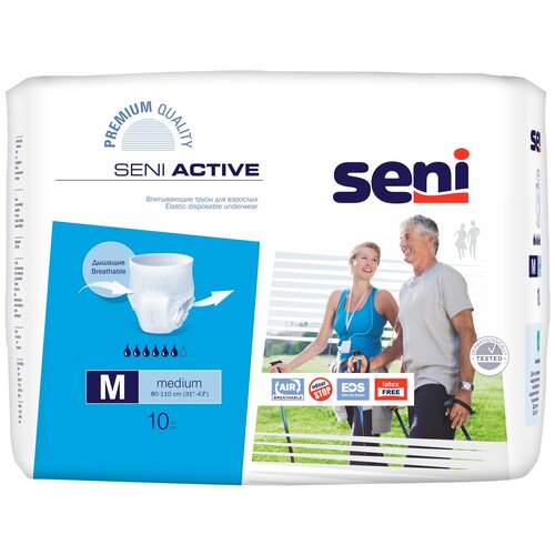 ���� ����� - ���������� ��� �������� ����������� Seni ACTIVE Medium (������ 80-110 ��), 10 ��., ������ �� 1079 ���