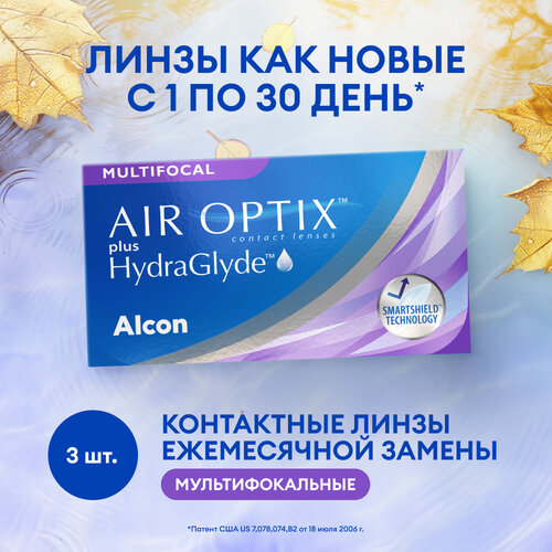    Alcon Air Optix Plus HydraGlyde Multifocal, 3 ., R 8,6, D +4,25, ADD: , 1 .,   2610 