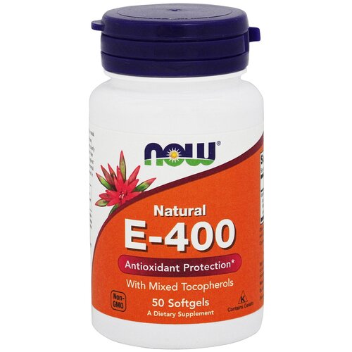 ���� ������� NOW Natural E-400 with Mixed Tocopherols, 70 �, 400 ��, 50 ��., ������ �� 2100 ���