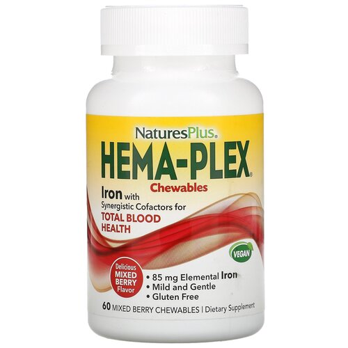 ���� �������� Natures Plus Hema-Plex ����������� (���� ������� �������), 150 �, 60 ��., ������ �� 1789 ���