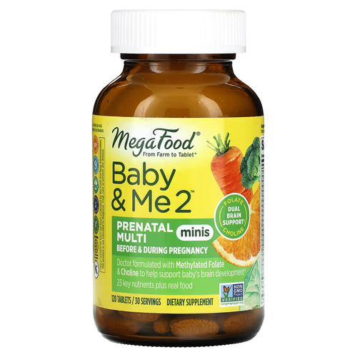 ���� Megafood, Baby & Me 2, Prenatal Multi, �������������� ��� ����������, 120 ��������, ������ �� 7299 ���