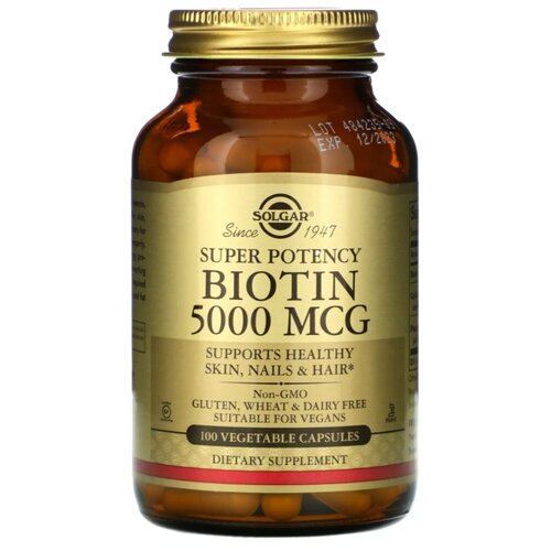  Solgar Biotin 5000 mcg 100 Vcaps,   6200 