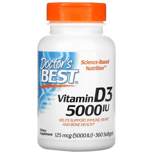 ���� Doctor's Best Vitamin D3 ����., 5000 ��, 120 �, 360 ��., ������ �� 2020 ���