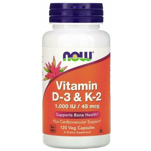  Now Foods Vitamin D-3 1000 IU Vitamin K-2 45 mcg 120 ,   1856 