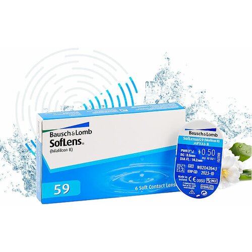 ���� ���������� ����� Bausch & Lomb SofLens 59, 6 ��., R 8,6, D -5,75, ������ �� 1199 ���