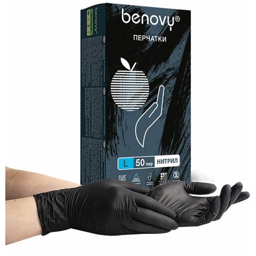      50  (100 .),  L (), , BENOVY Nitrile MultiColor,   605 