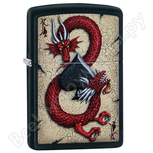     ZIPPO Classic 29840 Dragon Ace Design   Black Matte        -     , -, 