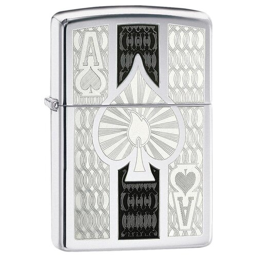 ���� ������������ ���������� ��������� ZIPPO 24196 Ace � ��������� High Polish Chrome - ���, ������ �� 7880 ���