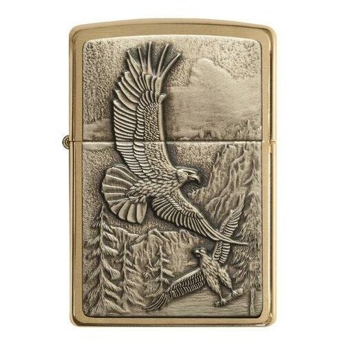 ���� Zippo 20854 Eagles Brushed Brass ��������� ���������-������� 1 ��. 1 ��. 56 �, ������ �� 10400 ���
