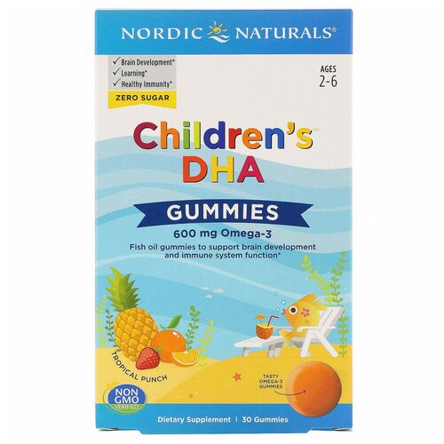  Nordic Naturals Children's DHA 30 chewables /     () 30     -     , -, 