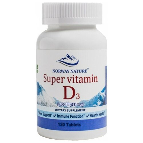 ���� ��������� �������� Norway Nature Super Vitamin D-3 5 000 ME (120 ��������), ������ �� 1177 ���