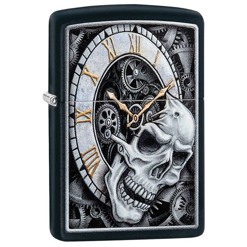  Zippo   Skull Clock Design Black Matte, 29854  1 . 1 . 60 ,   7953 