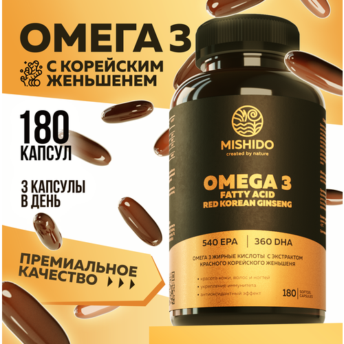   3 +    MISHIDO, 180    1000 Omega 3   -     , -, 