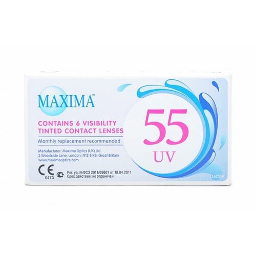 ���� ���������� ����� Maxima 55 UV Aspheric, 6 ��., R 8,6, D -10, ������ �� 2145 ���