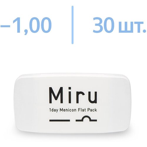 ���� ���������� ����� Menicon Miru 1 day Flat Pack, 30 ��., R 8,6, D -1, 1 ��., ������ �� 2500 ���