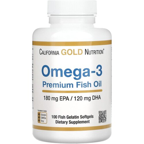  California Gold Nutrition Omega-3 Premium Fish Oil ., 180 , 100 .   -     , -, 