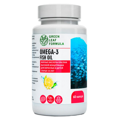 ���� Green Leaf Formula Omega-3 Fish oil, 790 ��, ������ ������� ������� ������������ ��� �������� � ����� ����., 67 �, 60 ��., �����, ������ �� 867 ���
